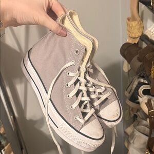 Converse Light Gray High-Top Sneakers